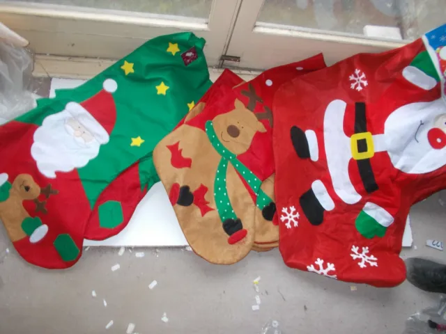 Job Lot : Assorted Christmas Gift Stockings  : Pack of 11 : Premier / PaperCraft