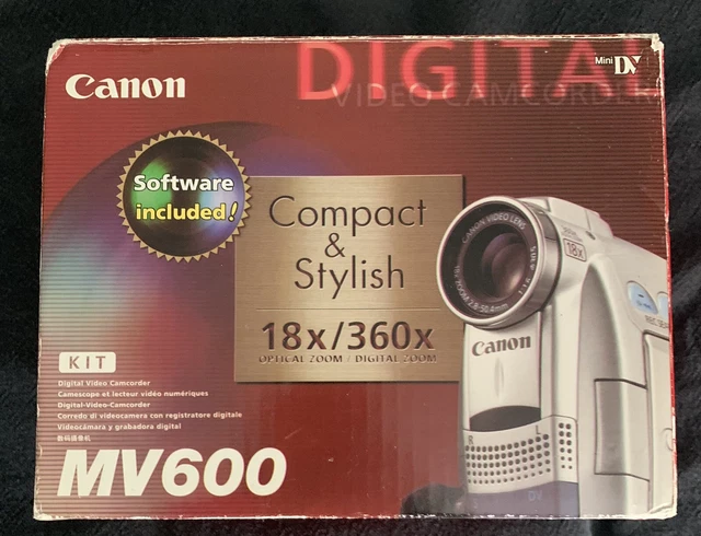 KIT COMPLETO VIDEOCAMERA DIGITALE ORIGINALE CANON MV600i