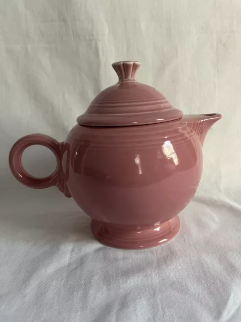 Homer Laughlin Fiesta Ware Large Teapot Rose Pink Salmon Made in USA Tea Pot