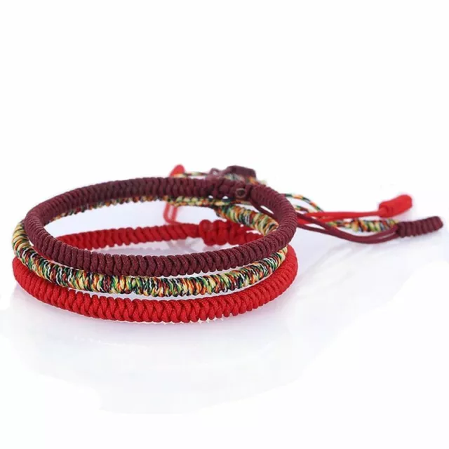 Hot！ Handmade Tibetan Buddhism Bracelet Knot Lucky Rope Bracelet Jewelry