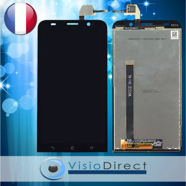 Vitre Tactile + Ecran LCD sur chassis pour Asus Zenfone 2 ZE551ML noir