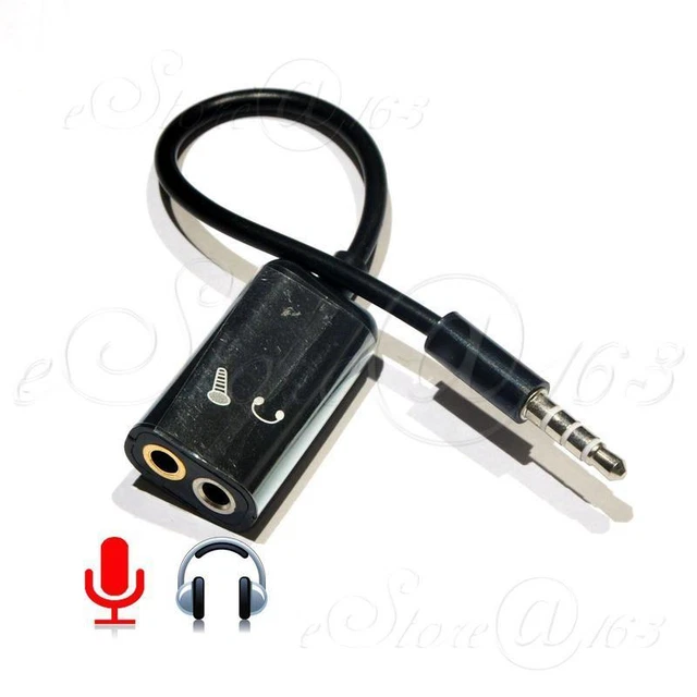 3.5MM JACK COMBO Mic/Headphone Splitter Cable Adapter For iPhone