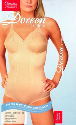 B & C Body contenitivo Triumph Loretta Soft 01 BS colore Nero e Skin coppa B C D 