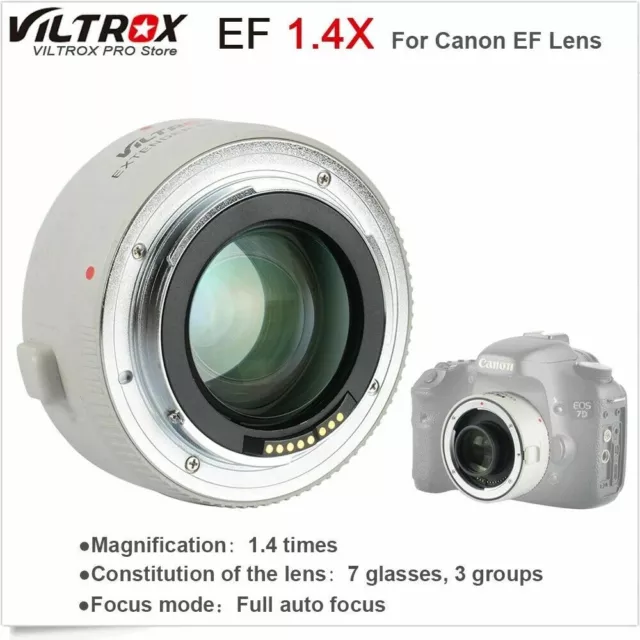 Viltrox EXTENDER EF 1.4X Auto Focus Teleconverter Lens For Canon EF EOS 5D3 5D2