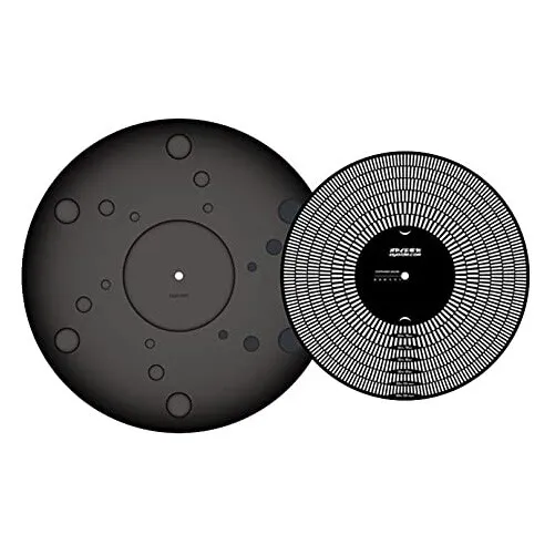 Oyaide BR-12 Turntable Mat + Strobe Disc Overhang Guide - Rubber