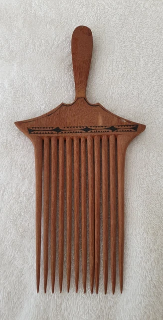 ?️VINTAGE SOLOMON ISLANDS Hair Comb Oceanic Tribal Art Png  display picture 3