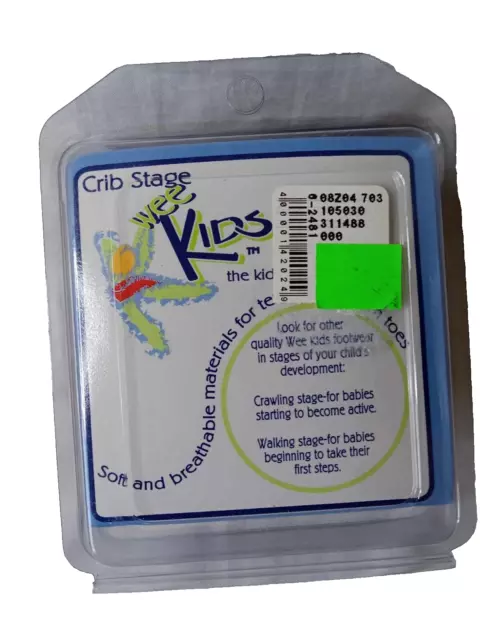 Wee Kids, Crib Stage, Size 0, 6 Weeks, Blue, Vintage, Brand New, Sealed 2