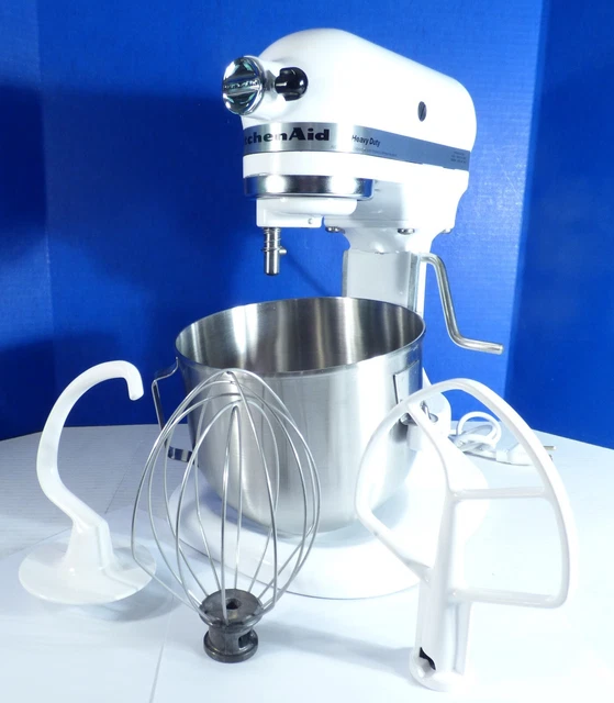 KITCHENAID HEAVY DUTY Mixer Lift Stand K5SSWH 5 QT with 3 Attachments