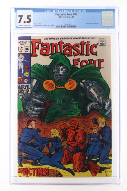 Fantastic Four #86 - Marvel 1969 CGC 7.5 Doctor Doom Appearance.