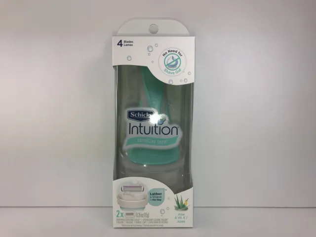 1  Schick Intuition Women's Razor,  Sensitive Care, Aloe & E,  + 2 Cartridges