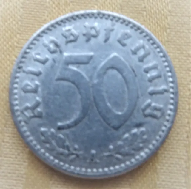 50 Reichpfennig mit "Adler und HK" von 1940