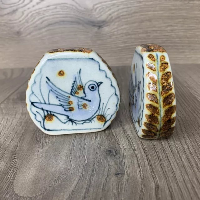 El Palomar Ken Edwards Pottery Mexico Tonala Salt & Pepper Shakers with Corks