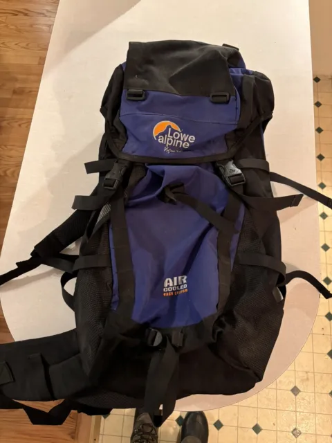 LOWE ALPINE VISION 25 hiking pack w Air Cooled back system Camping blue ...