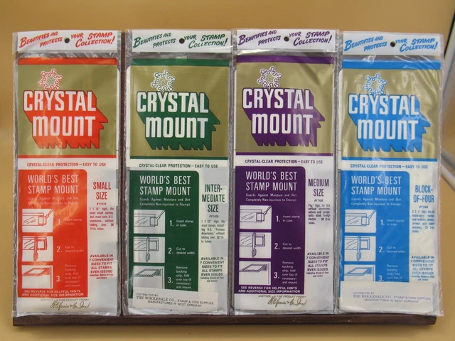 Crystal Mount (4) sizes Clear Stamp mounts 4 pack lot