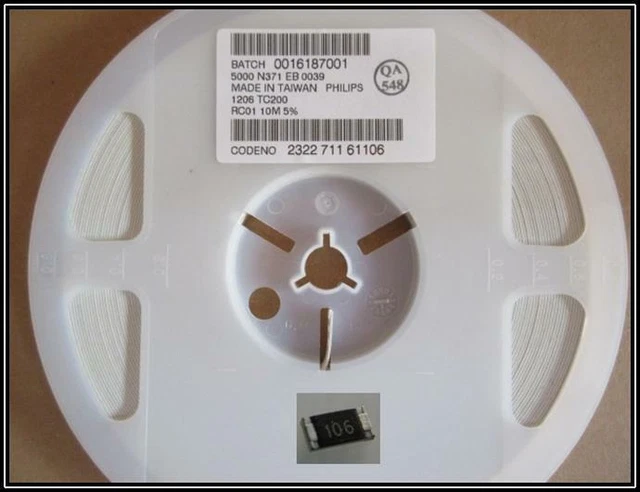 Spezial SMD Resistor Widerstand 10M 10 MOhm 1206 5% 5000 Stück