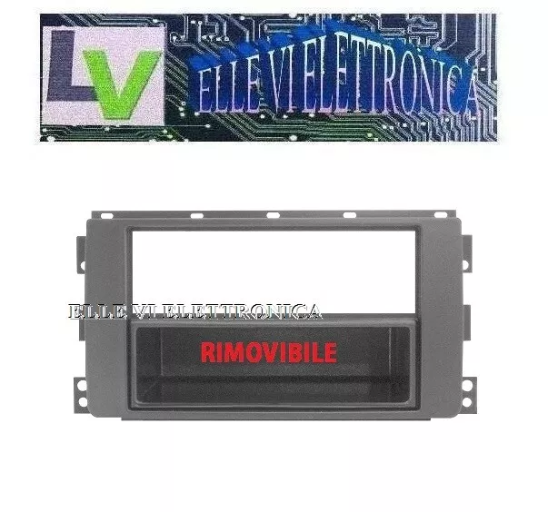 1468 Mascherina Adattatore Vano Autoradio ISO 2 ISO Colore NERO Smart ForFour