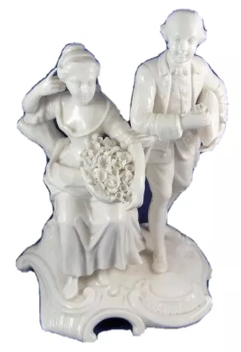 Antiguo Nymphenburg Porcelana Pareja Hombre Y Señora Figure Figurine Porzellan