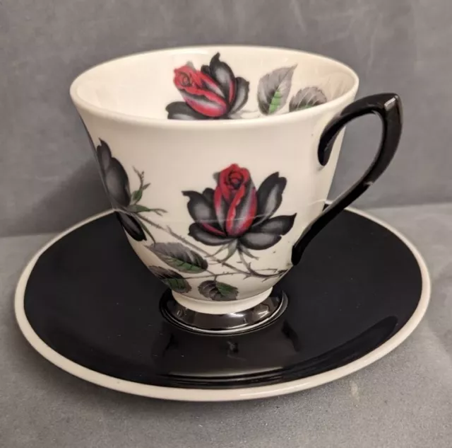 Very pretty Royal Albert Fine Bone China Masquerade Coffee Cup and Saucer.