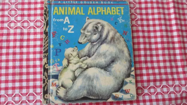 Vintage Little Golden Book ANIMAL ALPHABET Ato Z 1973