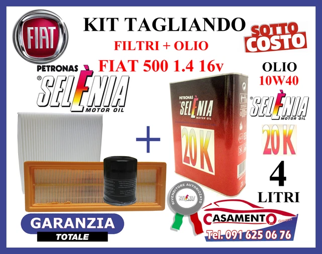 Kit Tagliando FIAT 500(312) 1.2 Benz. 51kW / 69CV 3 Filtri Ufi + 3Lt - Foto 10