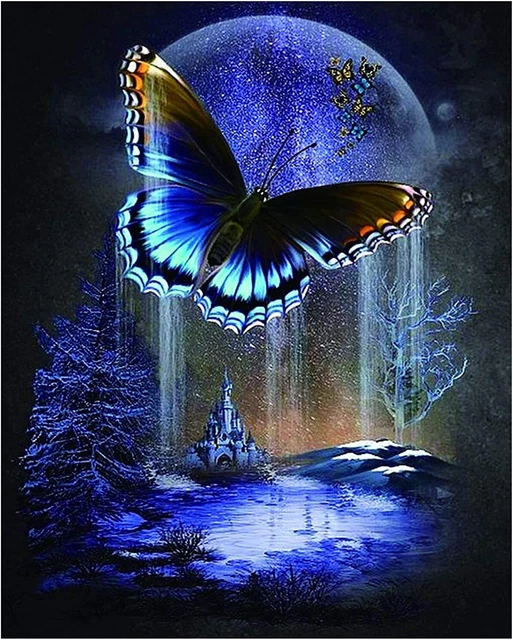 DIY 5D Diamond Art Painting Kits Full Drill Butterfly Painting Pictures Decor