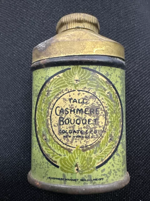 Vintage  Advertising Cashmere Bouquet  Sample Talc Talcum Powder  Tin   M-594 2