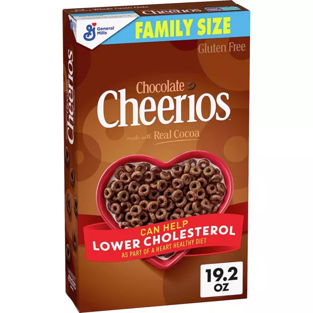 Chocolate Cheerios Heart Healthy Cereal with Happy Heart Shapes, 19.2 OZ