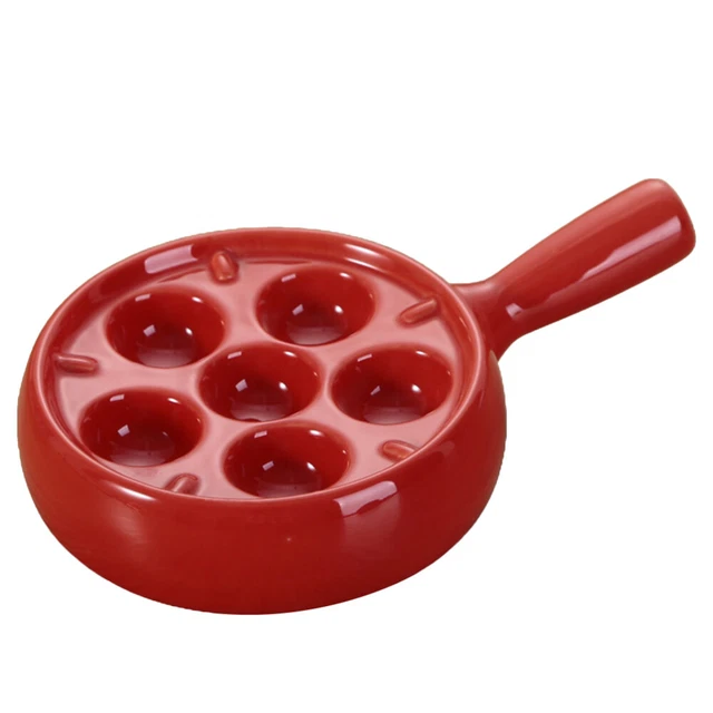 GRADENEVE Schneckenteller Set 2 Stück - Porzellan Auflaufform 6-Loch