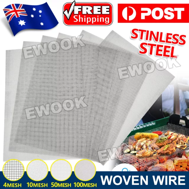 4/10/50/100Mesh Stainless Steel Woven Wire Screening Filter Sheet Filtration