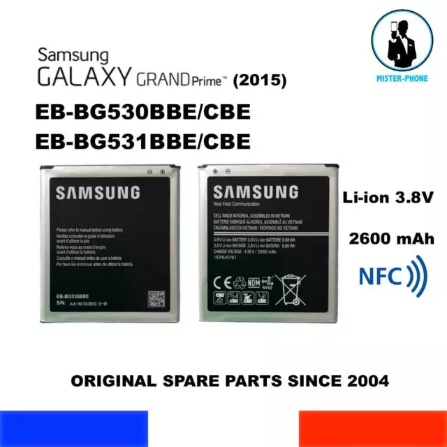 BATERIA GENUINA EB-BG530BBE EB-BG531BBE 2600mAh GALAXY GRAND PRIME 2015 OEM