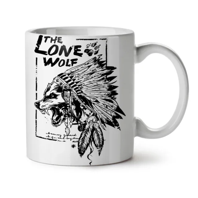 The Lone Wolf Indian NUOVA tazza da caffè tè bianco 11 once | Wellcoda