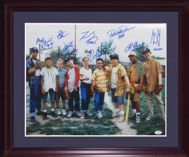 THE SANDLOT Movie Cast Signed 16x20 Photo Framed 8 Autograph Smalls Ham JSA COA