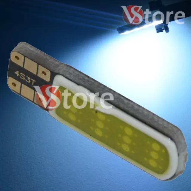 2 Led T10 Lampade Gel Silica 12 Chip COB No Errore Canbus BIANCO Interno Xenon