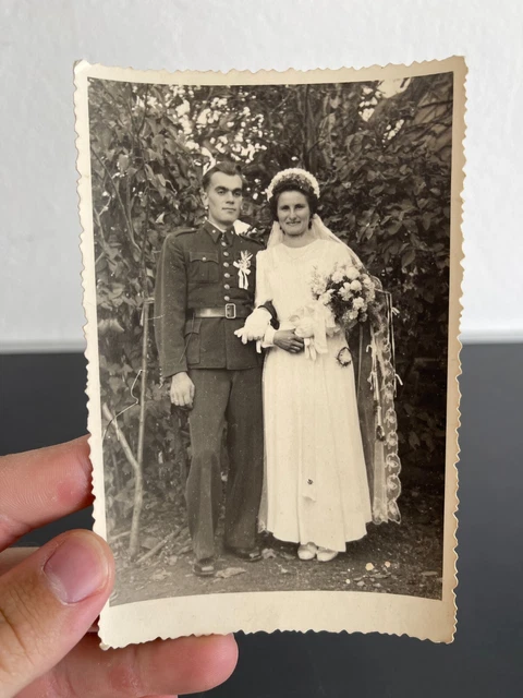 2 WELTKRIEG SLOWAKEI soldat mit frau hochzeit division soldat 1942
