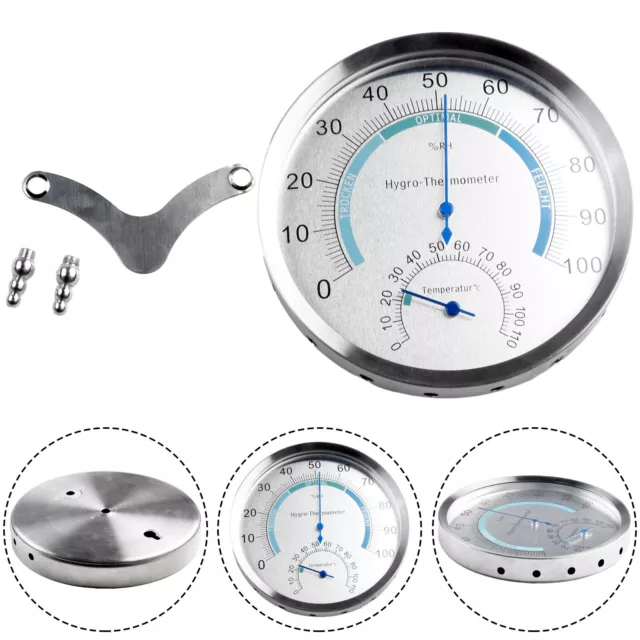 Thermo Hygrometer Milieu Test + 1-2 %(??) 1 Pi??ce Diam??tre 12.7cm Durable 2