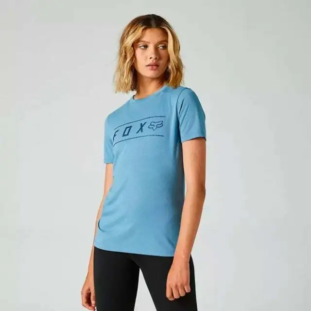 Fox Racing Tee/T-Shirt - Womens - PINNACLE Tech - Dusty Blue