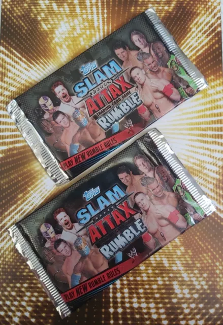 2x Unopened Pack Topps WWE Wrestling Slam Attax Rumble Trading Cards 2020