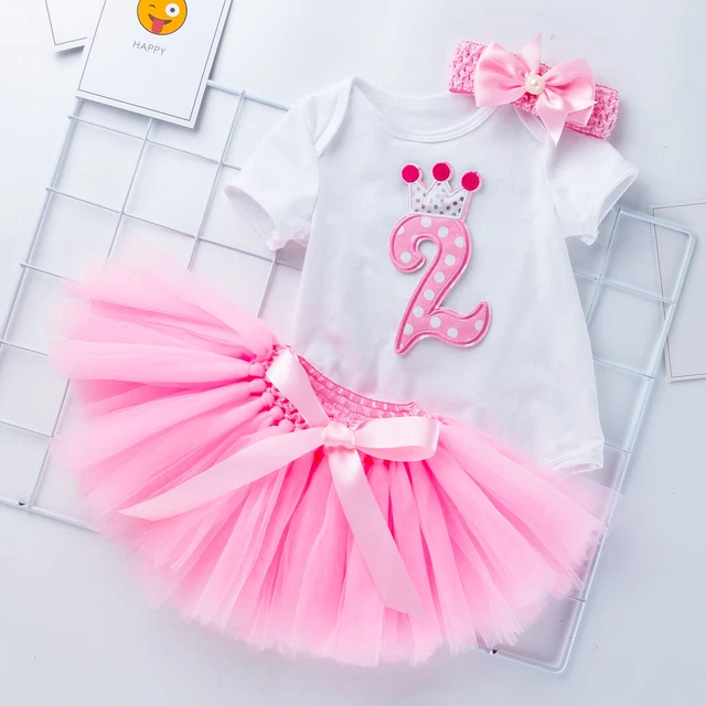 Gonna tutù per bambine neonate 1 ° compleanno abiti vestiti 3