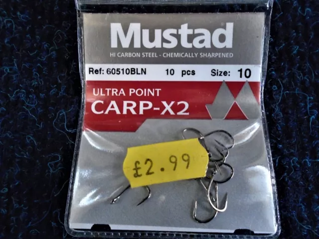 MUSTAD ULTRA POINT Carp X4 Hooks £2.50 - PicClick UK