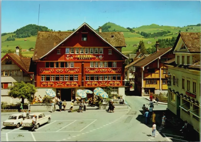 Hotel Santis Appenzell Switzerland Landsgemeindeplatz Unused Postcard D34