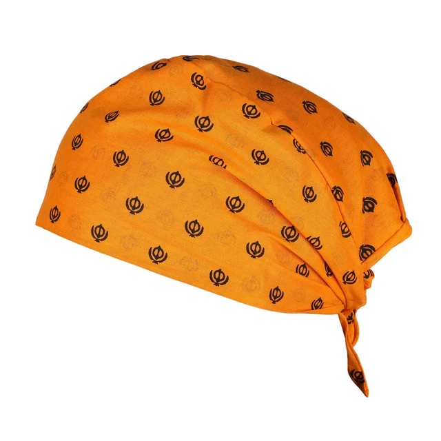 Indio Tradicional Khanda Estampado Algodón Ajustable Patka Gorro Para Hombre