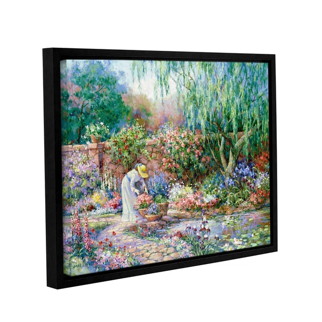 Barbara Mock's Her Garden, Gallery Wrapped Floater-framed  Small