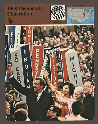 1968 Democratic Convention  Story of America Politics History Card