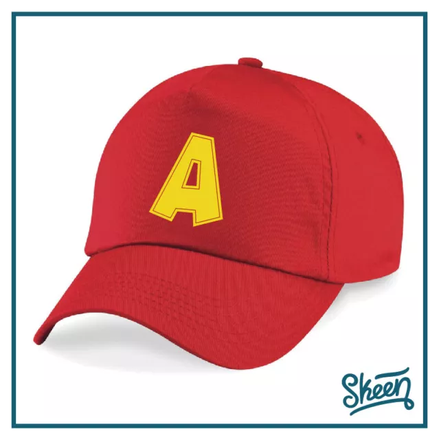Cappello Cappellino Personalizzato da Uomo Bambino Bambina Alvin Superstar Rosso