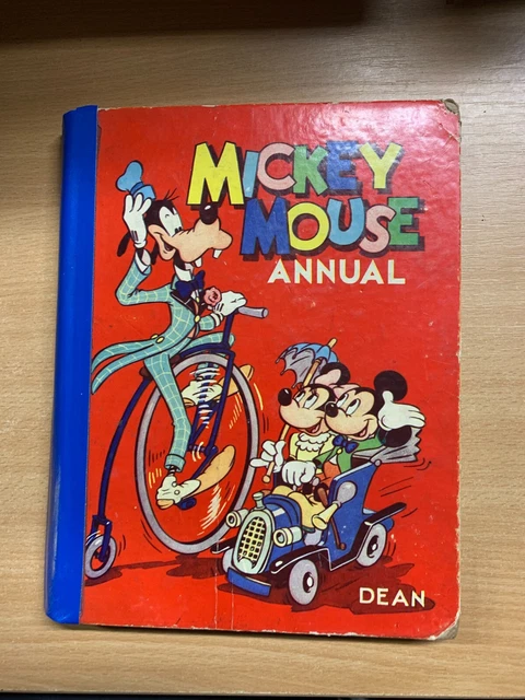 1950 Walt Disney Mickey Mouse Annual Illustrée Livre Vintage (P4)