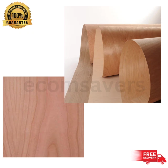 24 In. X 96 In. Cherry Wood Veneer with 10 Mil Paper Backer NEW 24 In. X 96 In. Cherry Wood Veneer with 10 Mil Paper Backer NEW