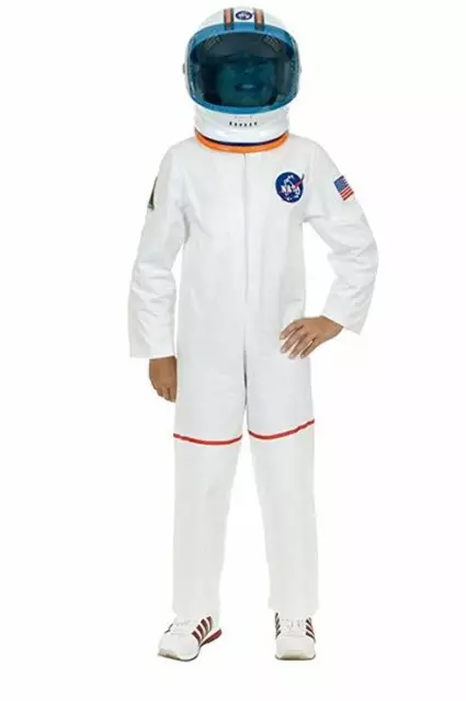 Charades Astronauta Volo Abito Nasa Bianco Bambini Costume Halloween CH00582