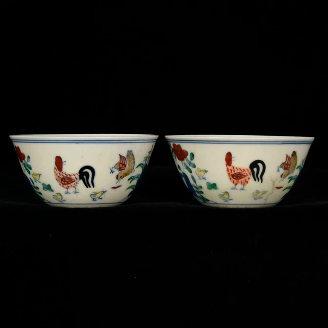 Chinese Porcelain Tea, 15th Century Chenghua Doucai Red Fetal Chicken Jar Cup