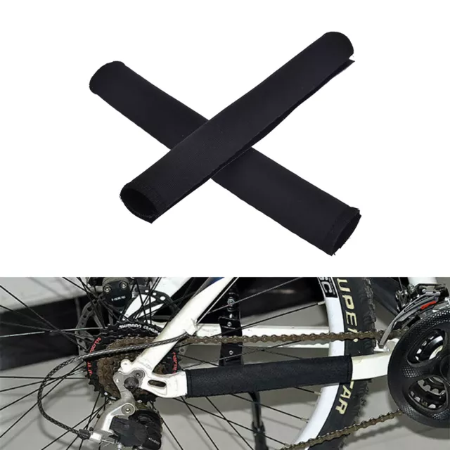 2X Cycling Bicycle Bike Frame Chain stay Protector Guard Nylon Pad Cover Wrap`yk