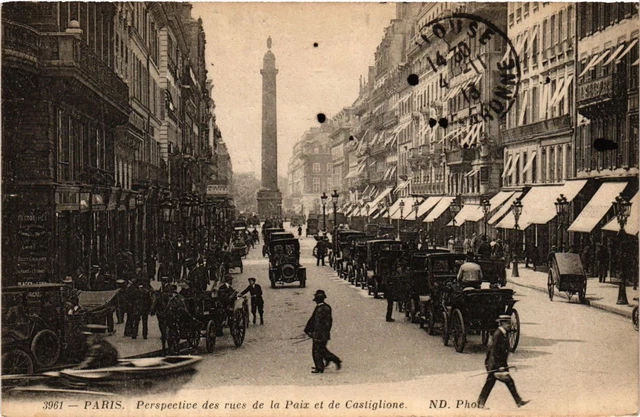 CPA PARIS 2e-Perspective of the Streets of Peace and Castiglione (321760)